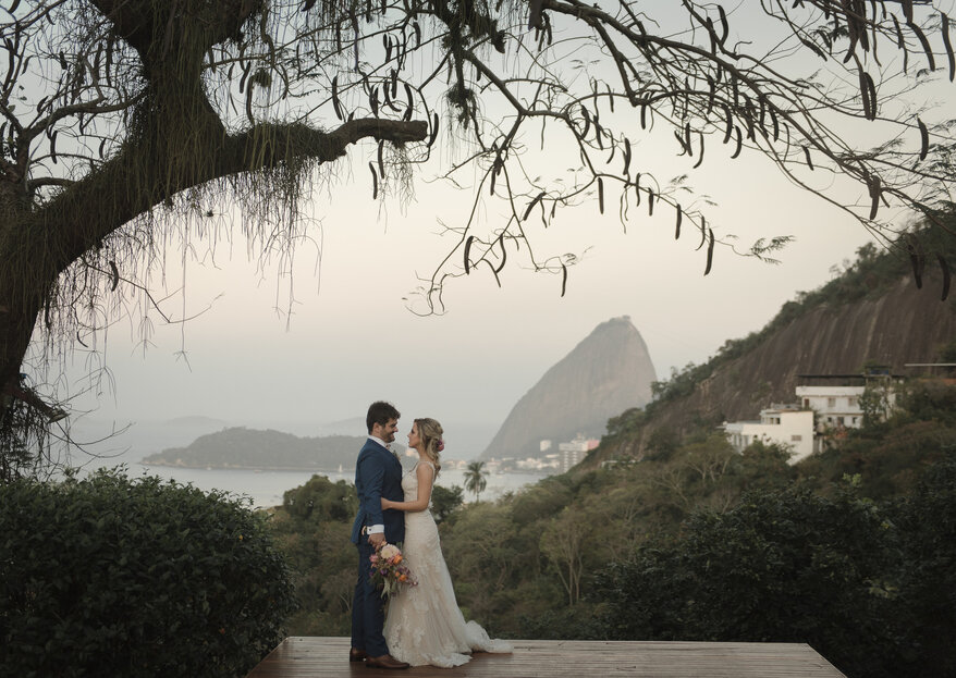 Marcela e Guilherme: casamento emocionante com vista do Rio de Janeiro