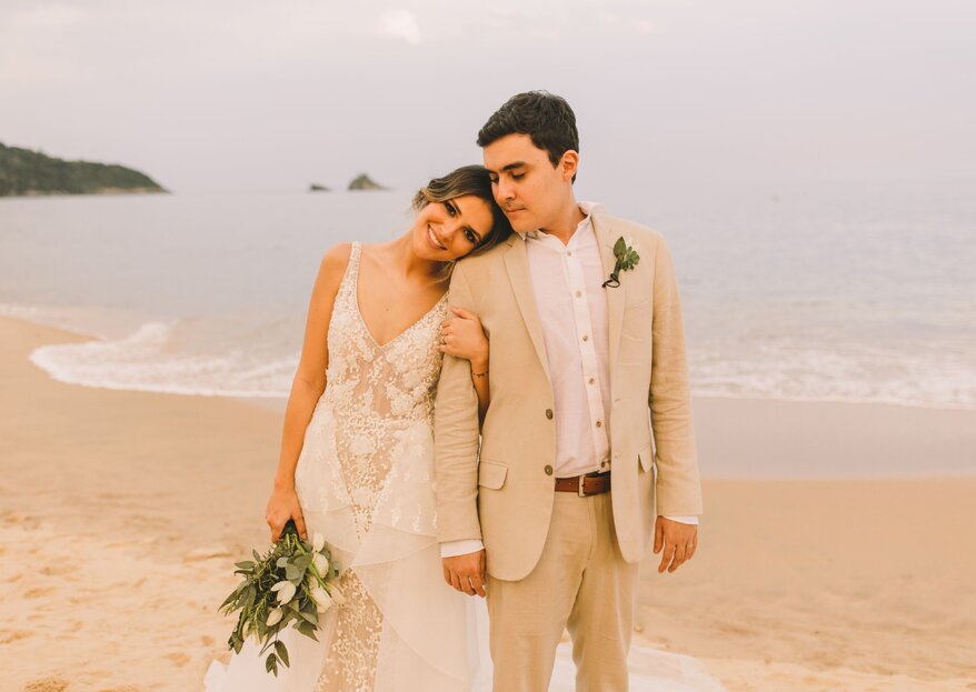 Casamento Jessica e Eduardo: história de amor à beira mar no litoral de São Paulo